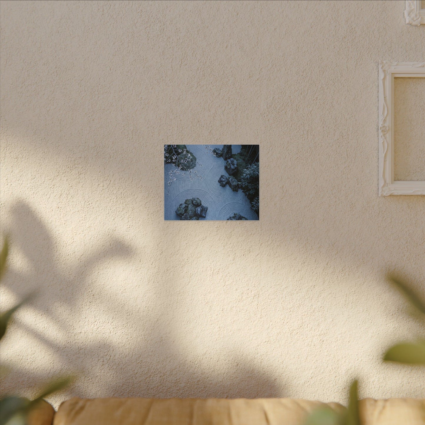 Contemplative Cherry Blossom Canvas Art - Karesansui Zen