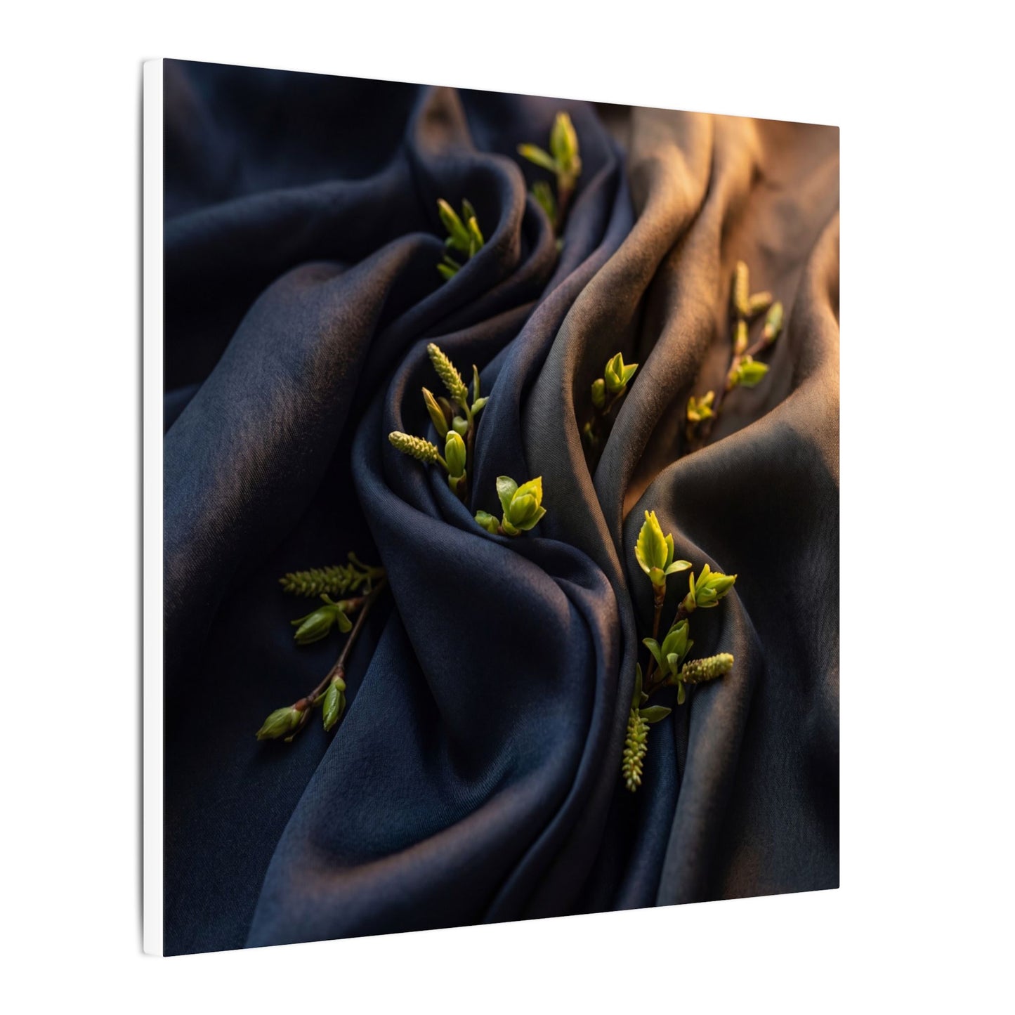 Spring Silk Drape Moody Minimal Canvas Art | Luxurious Decor