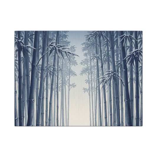 Bamboo Grove Canvas Art | Winter Zen Ukiyo E Inspired Art