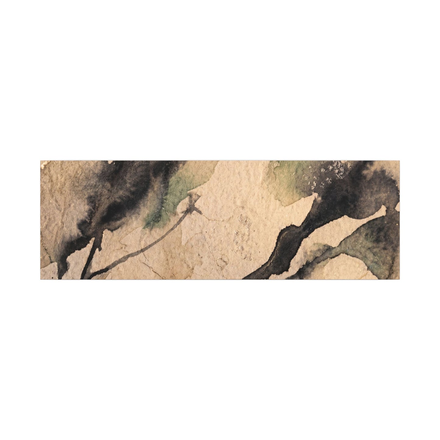 Japandi Shadow Play in Golden Hour | Watercolor Canvas Art