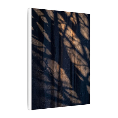 Dark Japandi Shadow Play in Golden Hour | Shadow Zen Canvas Art