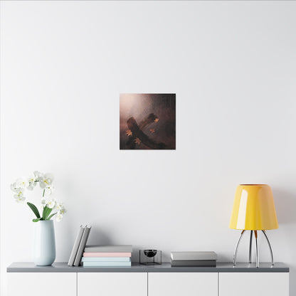 Moody Ink Brushstroke Canvas Art - Moody Minimal Dark Japandi