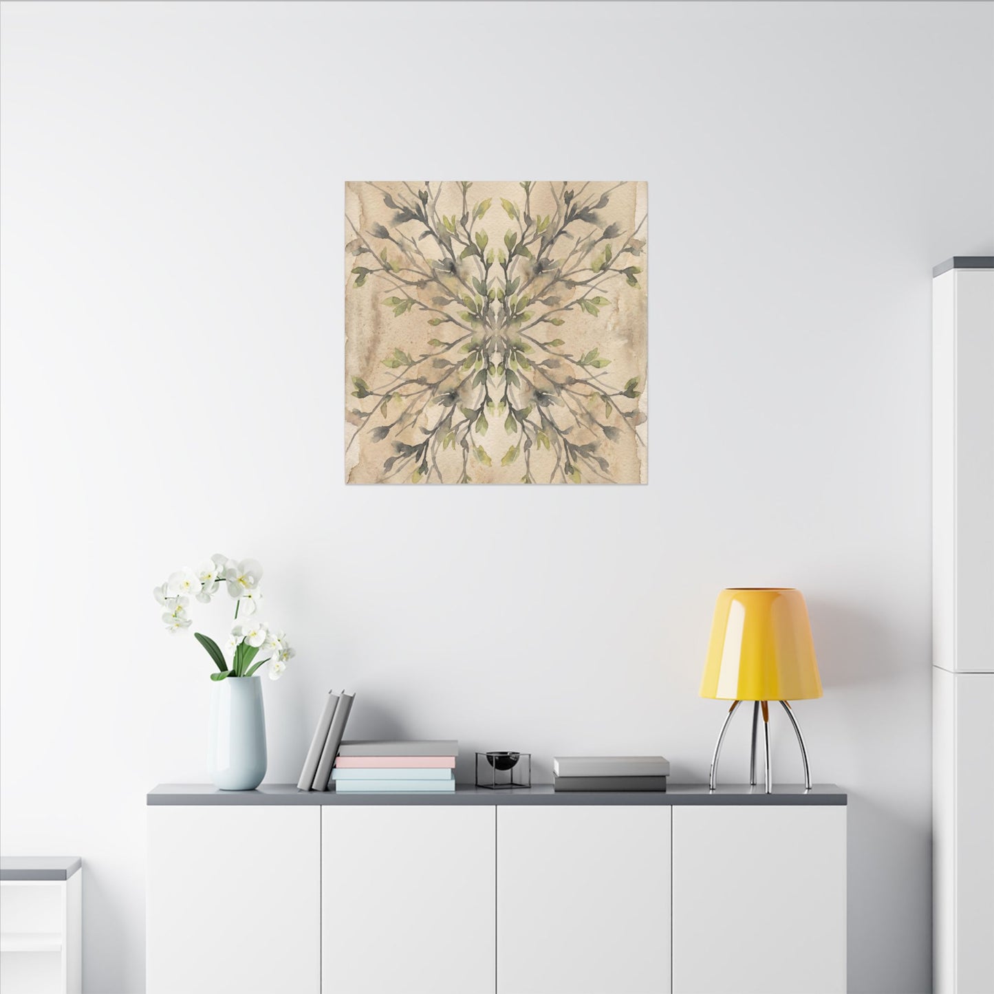 Shibui Shadow Play Canvas Art - Japandi Watercolor