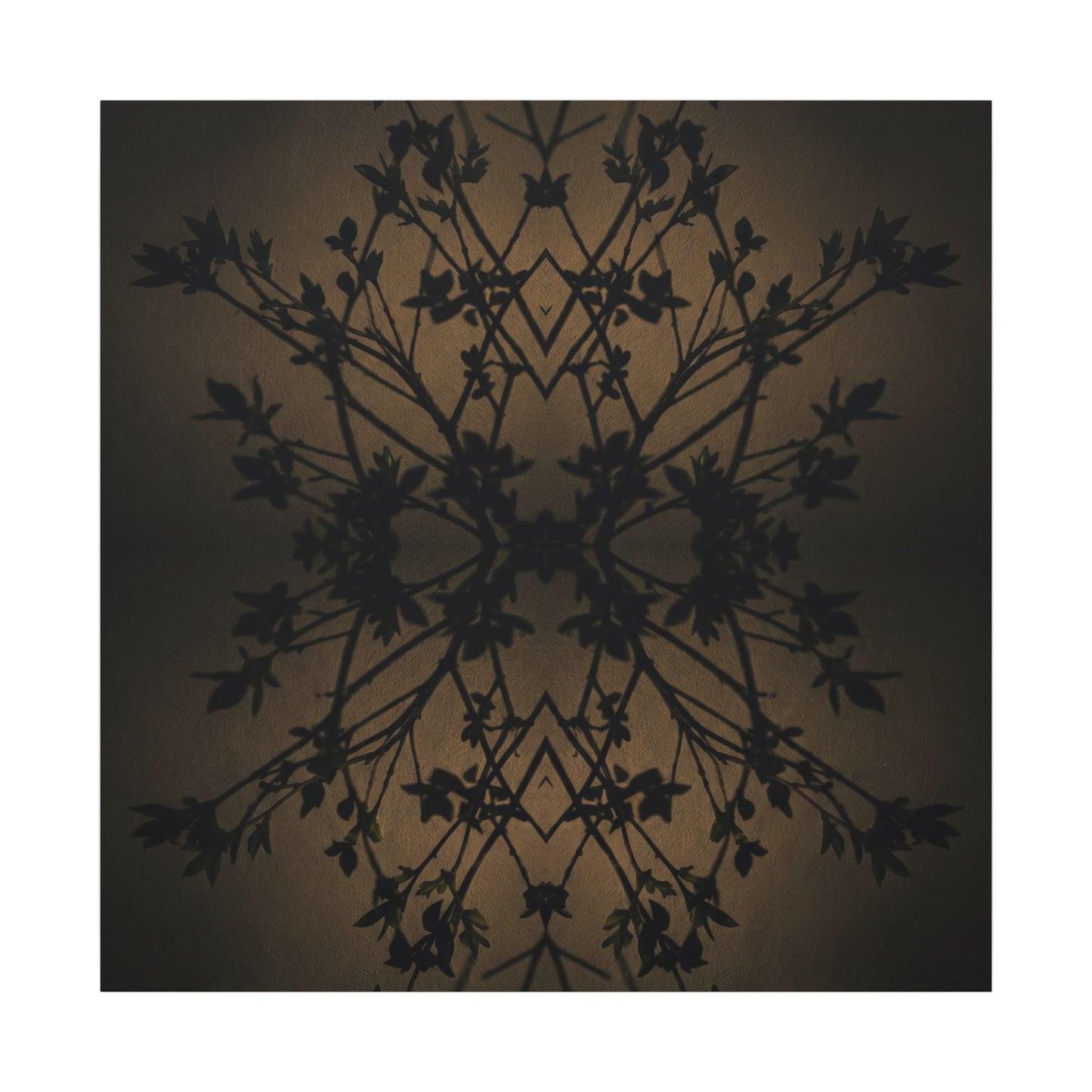 Golden Hour Shadow Play Canvas Art - Dark Japandi Seijaku