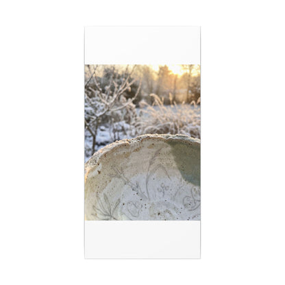 Ceramic Bowl Canvas Art | Winter Japandi Minimal Line Art