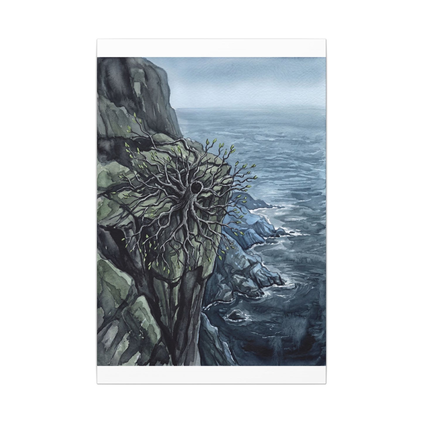 Pine Tree Spring Canvas Art | Japandi Neutral Design