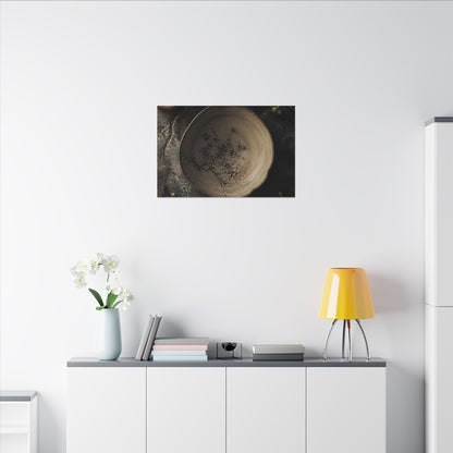 Ceramic Bowl Spring Canvas Art | Japandi Earthy Design