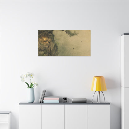 Spring Pine Tree Minimal Line Canvas Art | Earthy Decor