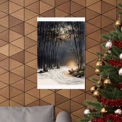 Fukinsei Bamboo Grove Wall Art Print - Zen Karesansui