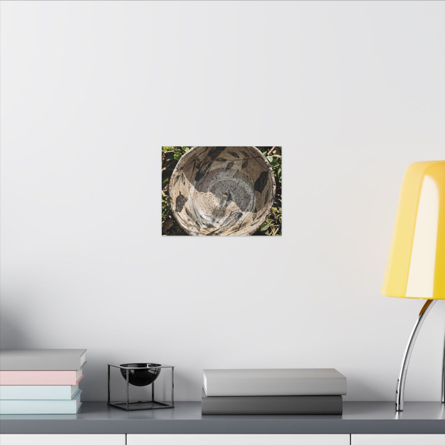 Elegant Ceramic Bowl Canvas Art - Japanese Pattern Japandi