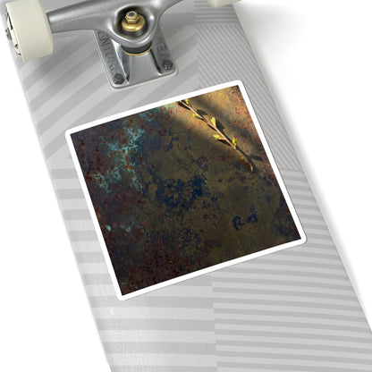 Spring Rust Patina Moody Minimal Sticker | Sophisticated Decor