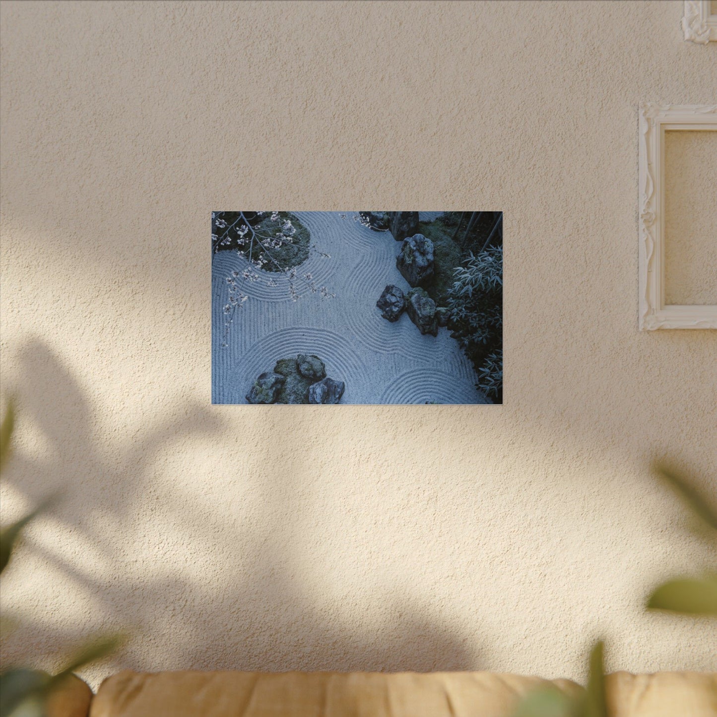 Earthy Silk Drape Canvas Art - Minimal Line Japandi