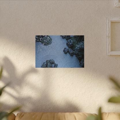 Earthy Silk Drape Canvas Art - Minimal Line Japandi