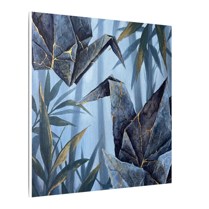 Paper Fold Canvas Art | Summer Kintsugi Crackle Gold Art