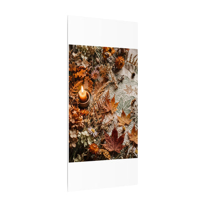 Candlelight Dried Flowers Canvas Art - Japandi Seijaku