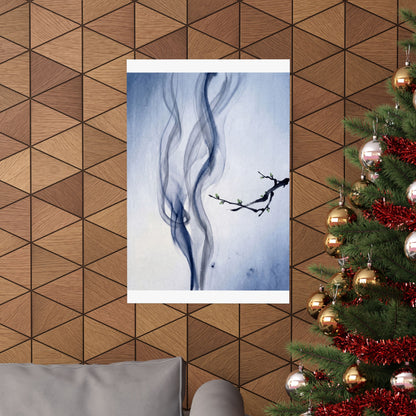 Datsuzoku Incense Smoke Wall Art Print - Zen Sumi E