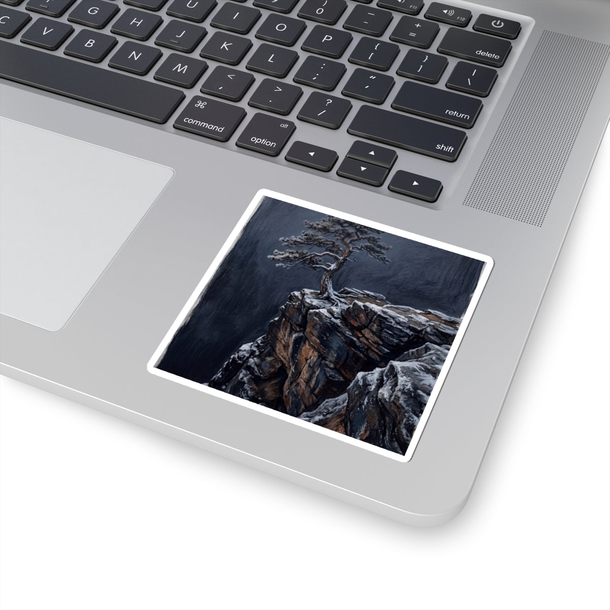 Dawn Pine Tree Sticker - Dark Japandi Fukinsei