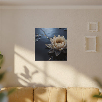 Beautiful Lotus Flower Canvas Art - Gold Vein Kintsugi