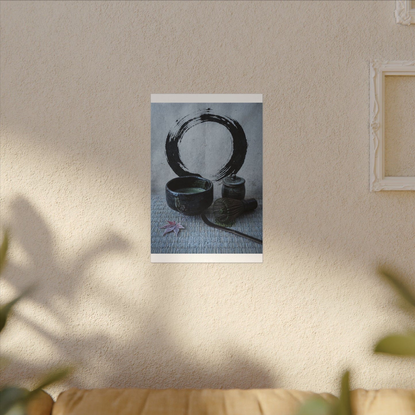 Tea Ceremony Canvas Art | Winter Zen Enso Art