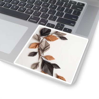 Paper Fold Minimal Line Sticker | Warm Japandi Art Art Print