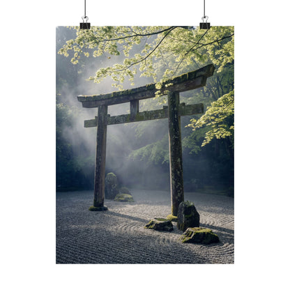 Tranquil Torii Gate Wall Art Print - Karesansui Zen Art Print