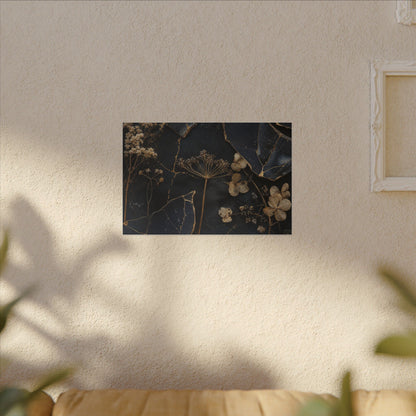 Philosophical Dried Flowers Canvas Art - Broken Beauty Kintsugi