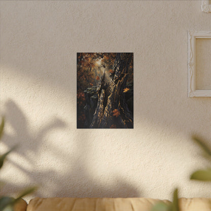 Pine Tree Autumn Canvas Art | Kintsugi Beautiful Design