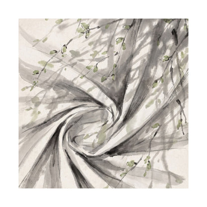Silk Drape Wall Art Print | Spring Zen Sumi E Art