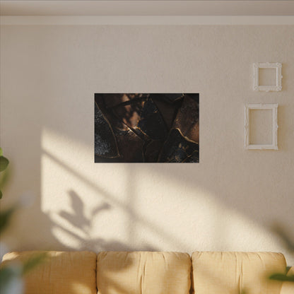 Fukinsei Broken Pottery Canvas Art - Dark Japandi Dark Texture