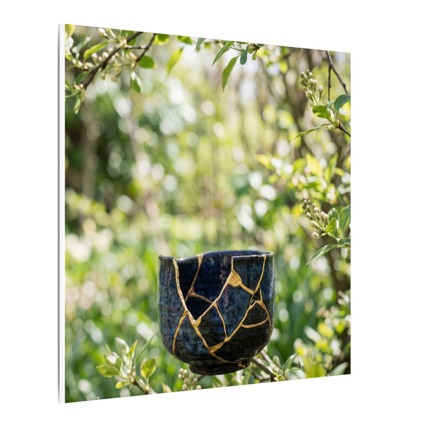 Kintsugi Broken Pottery in Dappled | Broken Beauty Canvas Art