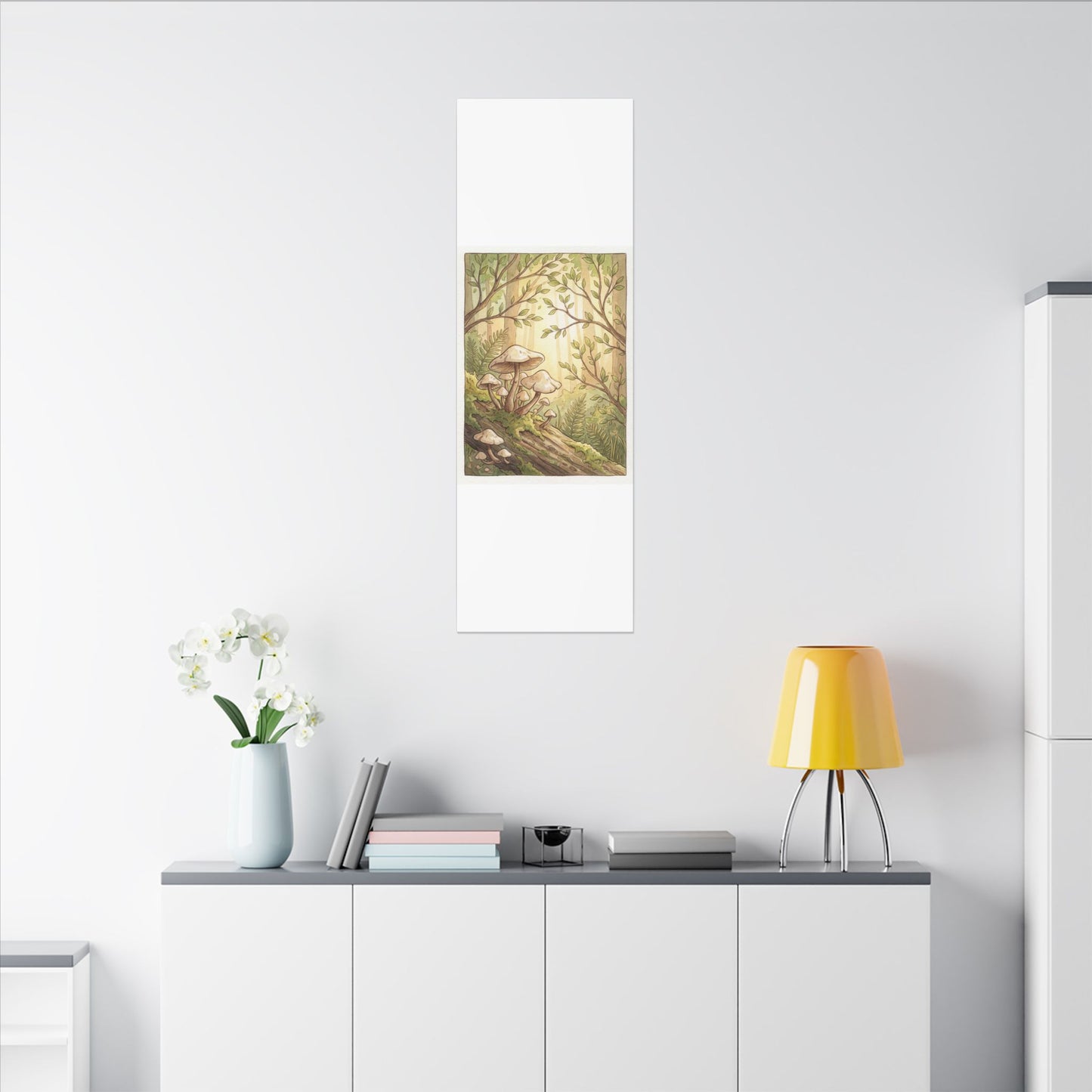 Spring Wild Mushrooms Mushroom Illustration Canvas Art | Cozy Decor