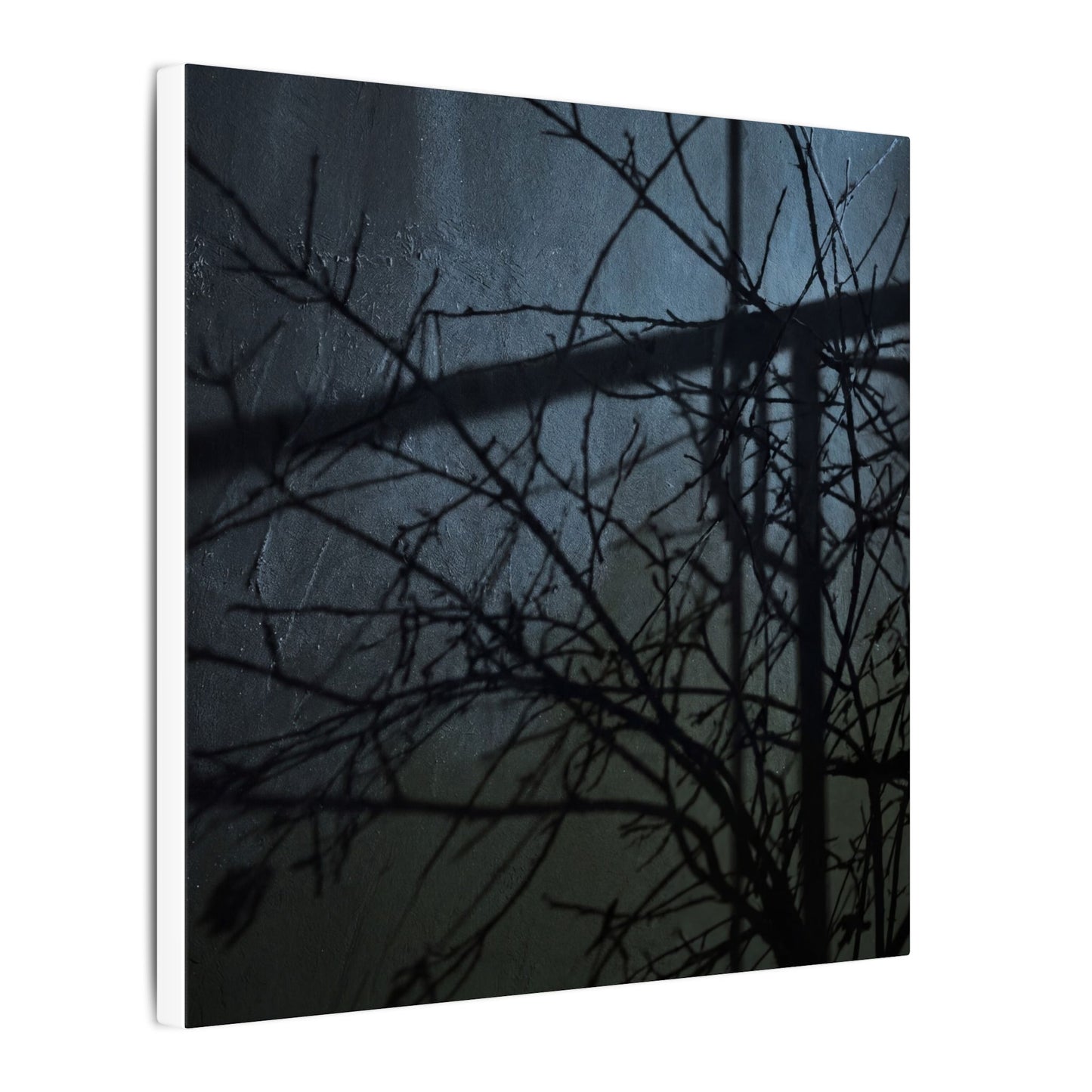 Moonlight Shadow Play Canvas Art - Dark Japandi Shibui