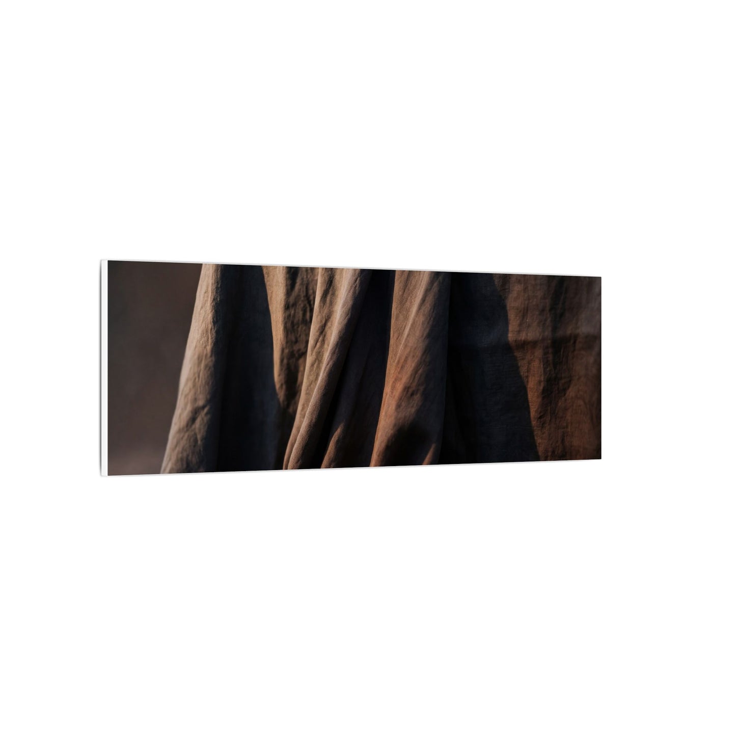 Silk Drape Canvas Art | Winter Dark Japandi Shadow Zen Art