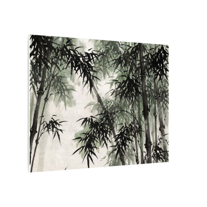Zen Bamboo Grove in Overcast | Sumi E Canvas Art