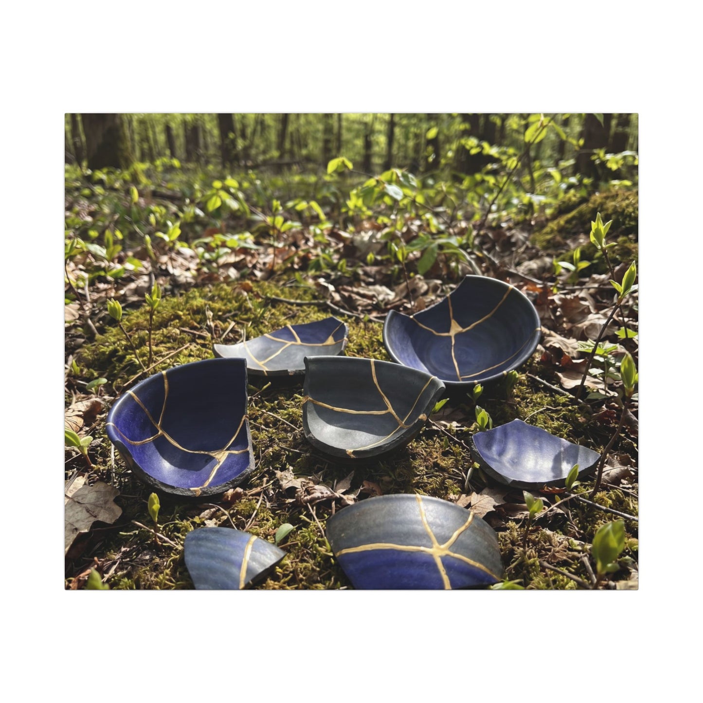 Philosophical Broken Pottery Canvas Art - Broken Beauty Kintsugi