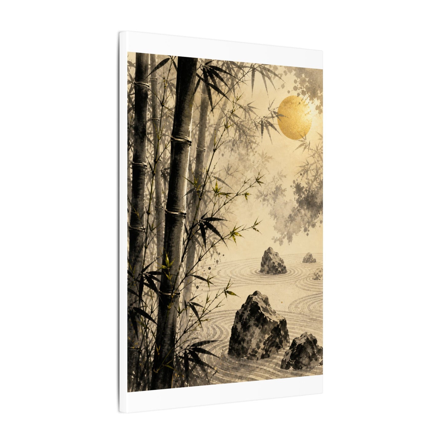 Peaceful Bamboo Grove Canvas Art - Karesansui Zen