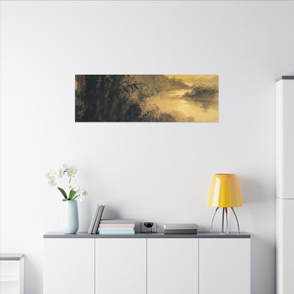 Tea Ceremony Sumi E Canvas Art | Contemplative Zen Art