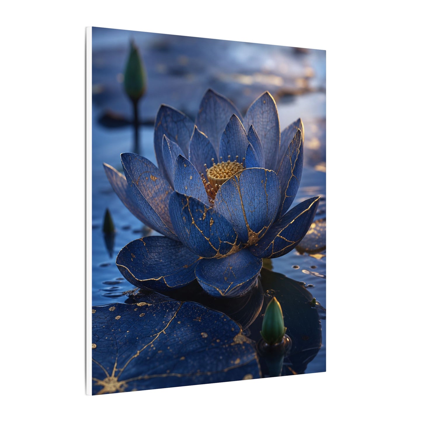 Kintsugi Lotus Flower in Dawn | Broken Beauty Canvas Art