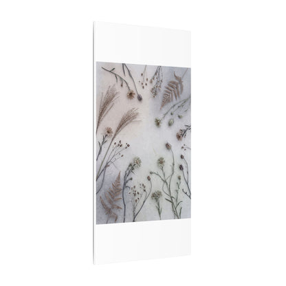 Dried Flowers Japanese Pattern Canvas Art | Elegant Japandi Art