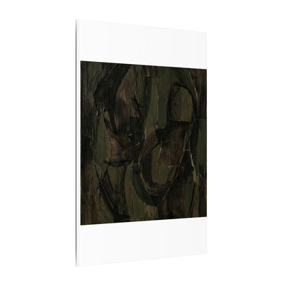 Mixed Media Dark Japandi Textured Canvas Art