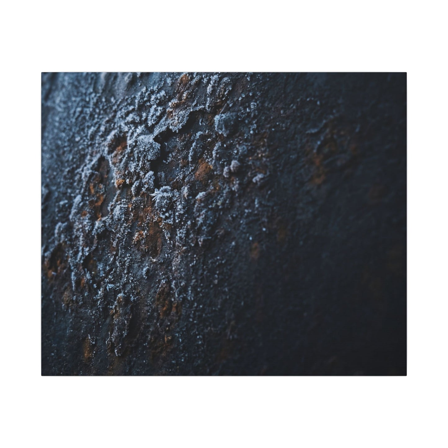 Rust Patina Canvas Art | Winter Dark Japandi Shadow Zen Art