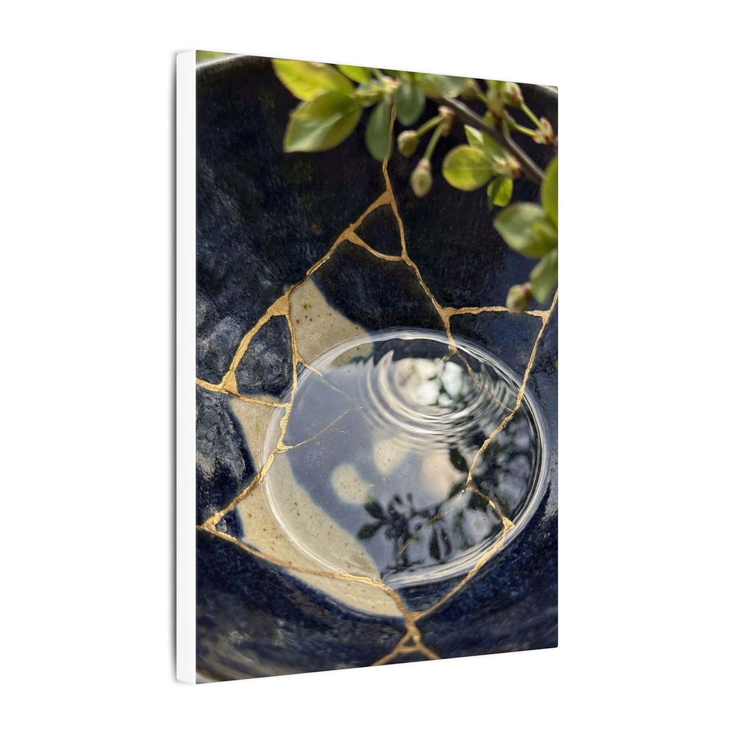 Water Ripple Spring Canvas Art | Kintsugi Beautiful Design