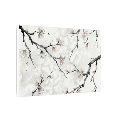 Cherry Blossom Canvas Art | Winter Japandi Watercolor Art