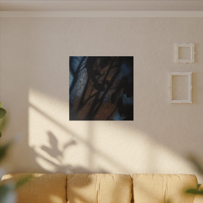 Moonlight Shadow Play Canvas Art - Dark Japandi Ma
