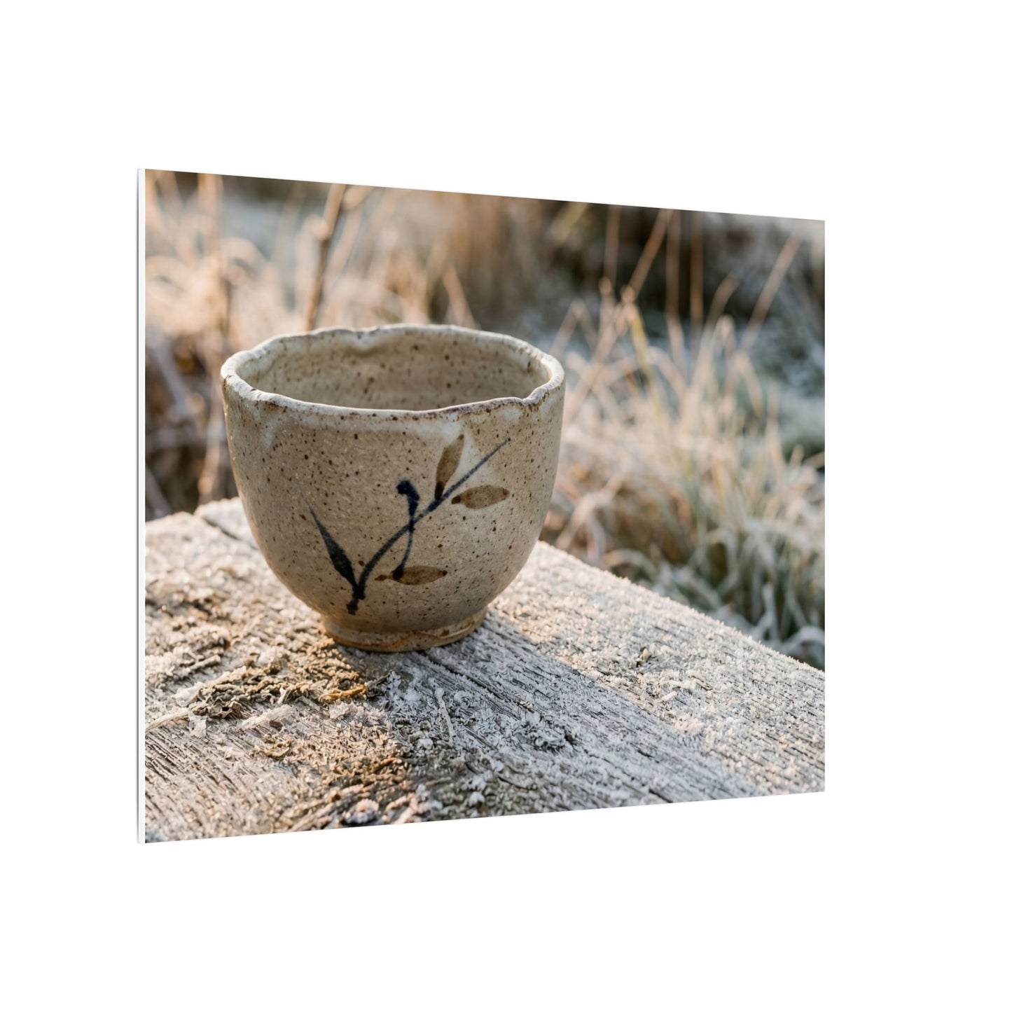 Golden Hour Ceramic Bowl Canvas Art - Japandi Ma