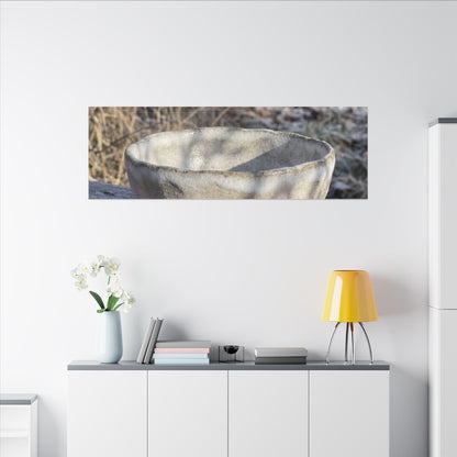 Dappled Ceramic Bowl Canvas Art - Japandi Fukinsei