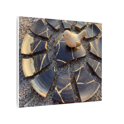 Golden Hour Broken Pottery Canvas Art - Kintsugi Datsuzoku