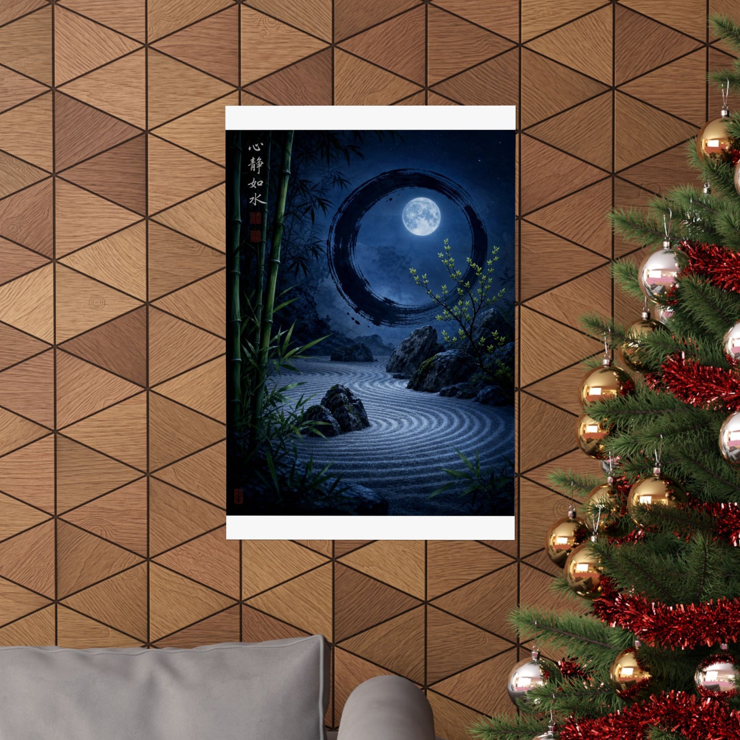 Fukinsei Rock Garden Wall Art Print - Zen Enso