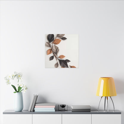 Paper Fold Autumn Canvas Art | Japandi Earthy Design