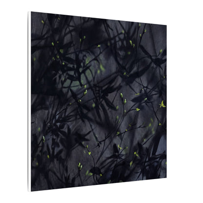 Shadow Play Spring Canvas Art | Dark Japandi Atmospheric Design